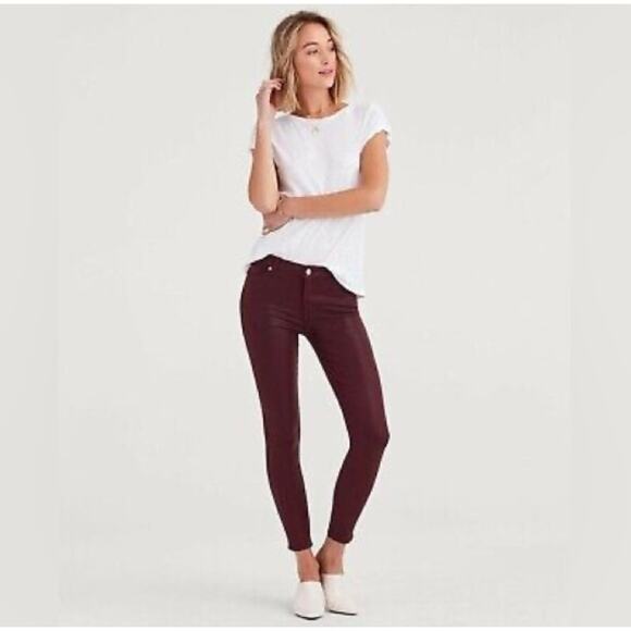 Banana Republic Factory Skinny Fit Jeans in Sateen Beet Root Size 25/0 - Picture 1 of 7